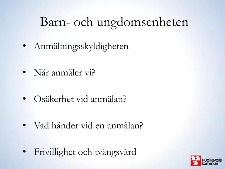 barn och ungdomsenheten