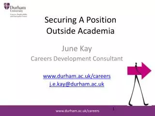 Securing A Position Outside Academia