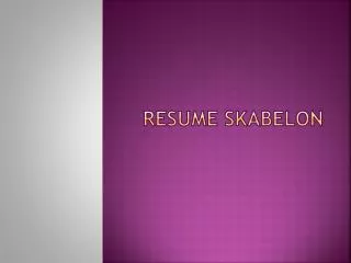resume skabelon