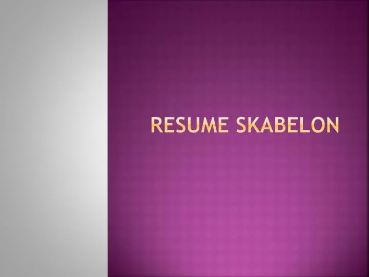 resume skabelon