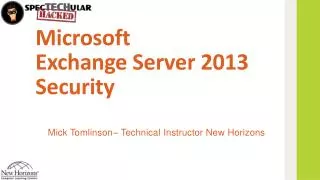 Microsoft Exchange Server 2013 Security