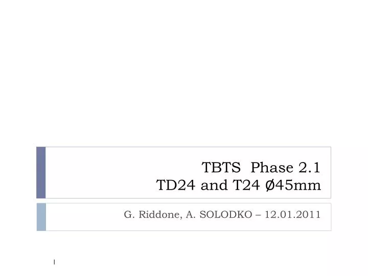 tbts phase 2 1 td24 and t24 45mm