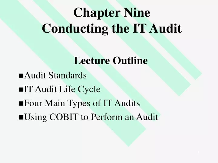 chapter nine conducting the it audit
