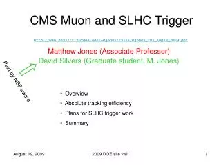 CMS Muon and SLHC Trigger