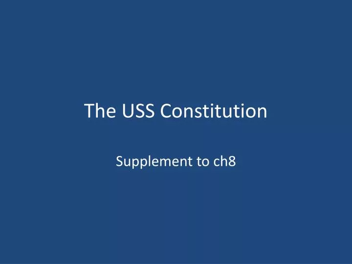 the uss constitution