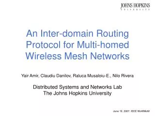 An Inter-domain Routing Protocol for Multi-homed Wireless Mesh Networks
