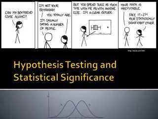 hypothesis testing and statistical significance