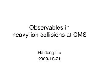 Observables in heavy-ion collisions at CMS