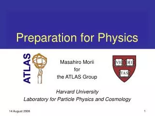 Preparation for Physics