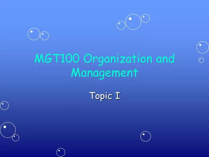 mgt100 organization and management