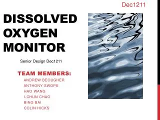 Dissolved Oxygen Monitor