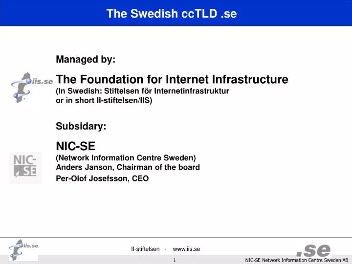 the swedish cctld se