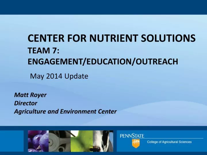 center for nutrient solutions team 7 engagement education outreach