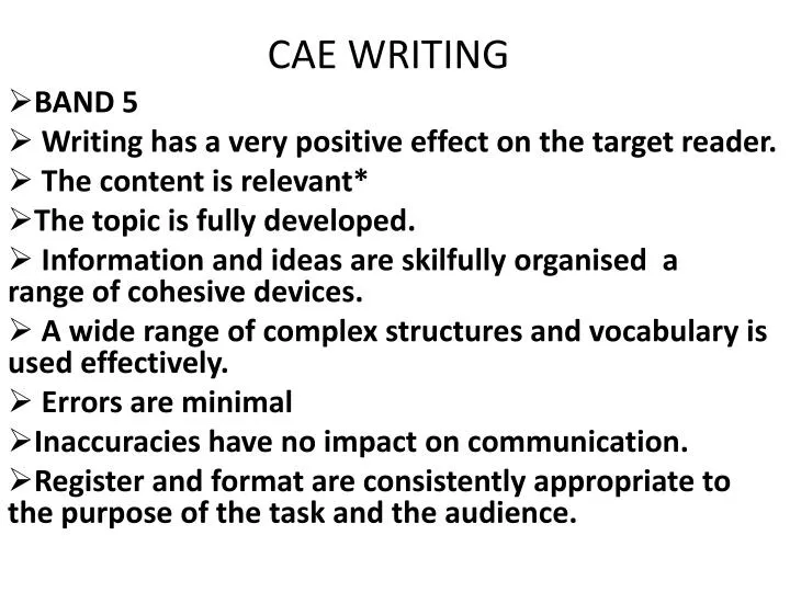 cae writing