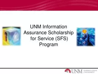 UNM Information Assurance Scholarship for Service (SFS) Program
