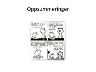 oppsummeringer
