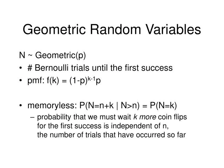 geometric random variables
