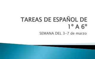 tareas de espa ol de 1 a 6