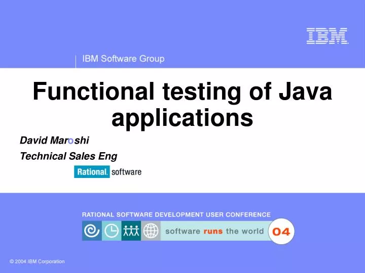 functional testing of java applications