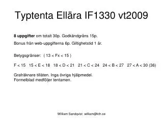 typtenta ell ra if1330 vt2009
