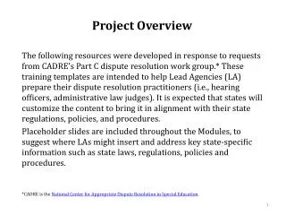 project overview