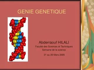 genie genetique