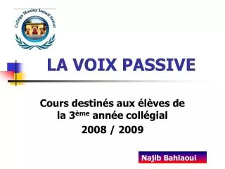 la voix passive