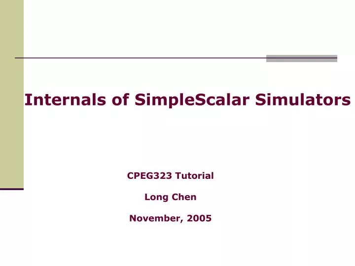 internals of simplescalar simulators
