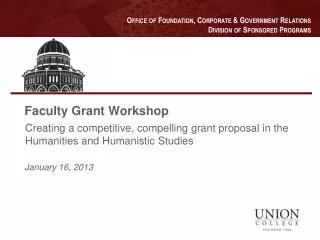 Faculty Grant Workshop