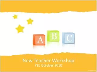 New Teacher Workshop