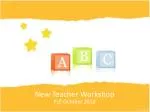 New Teacher Workshop - slide 1
