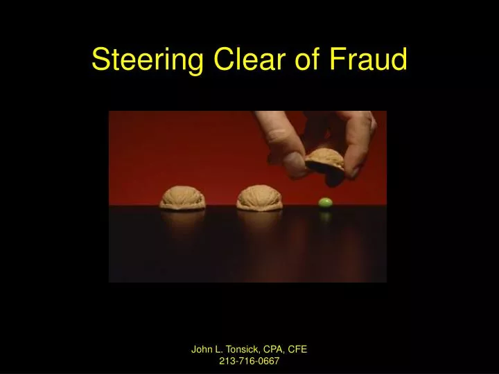 steering clear of fraud