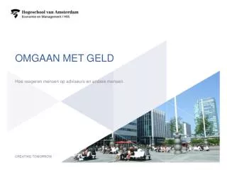 omgaan met geld