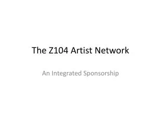 The Z104 Artist Network