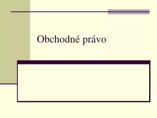 obchodn pr vo