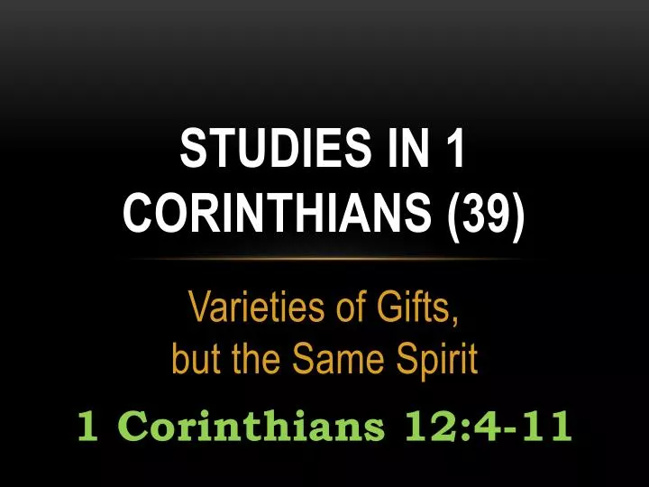 studies in 1 corinthians 39