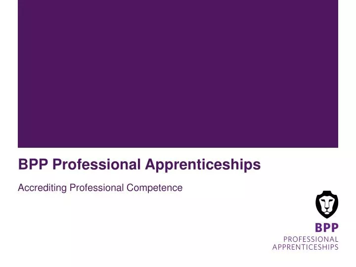bpp professional apprenticeships