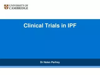 Clinical Trials in IPF