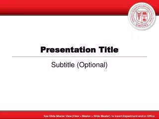 Presentation Title