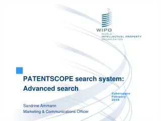 PATENTSCOPE search system: Advanced search