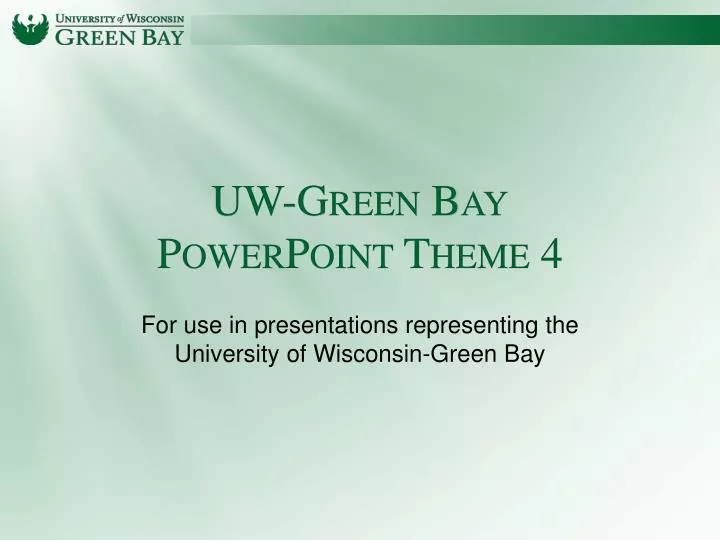 uw green bay powerpoint theme 4