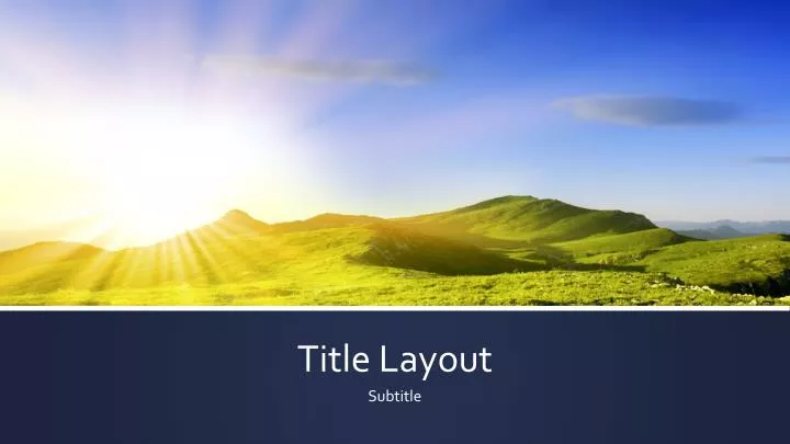 title layout