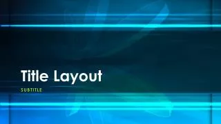 title layout