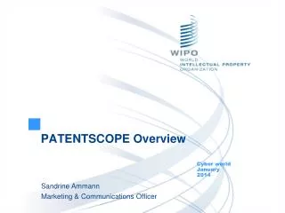 PATENTSCOPE Overview