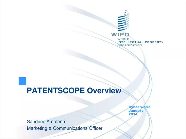 patentscope overview