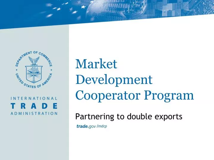 market development cooperator program