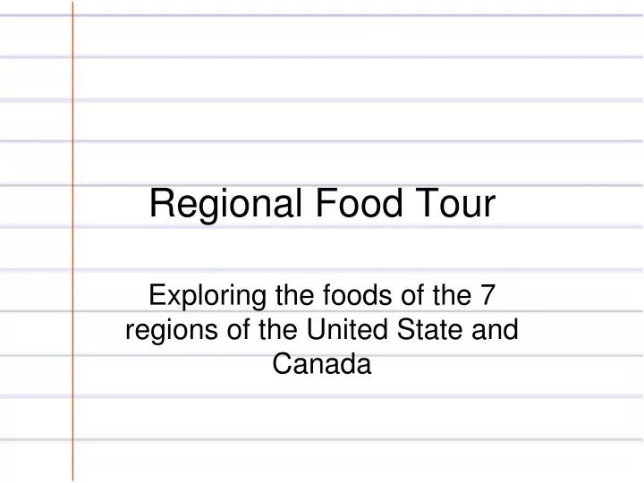regional food tour