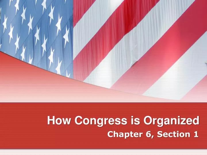 how congress is organized