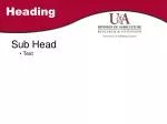 Heading - slide 1