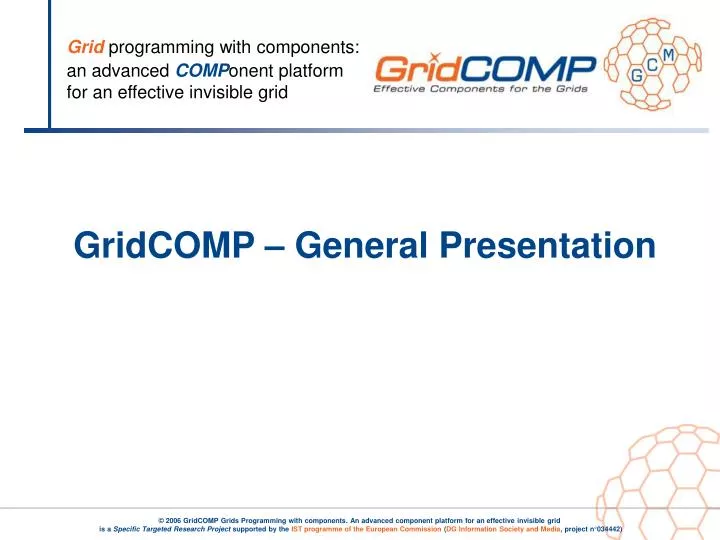 gridcomp general presentation